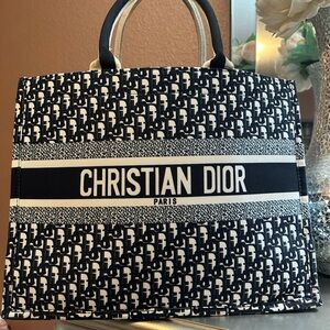 Dior Black and White Tote Bag